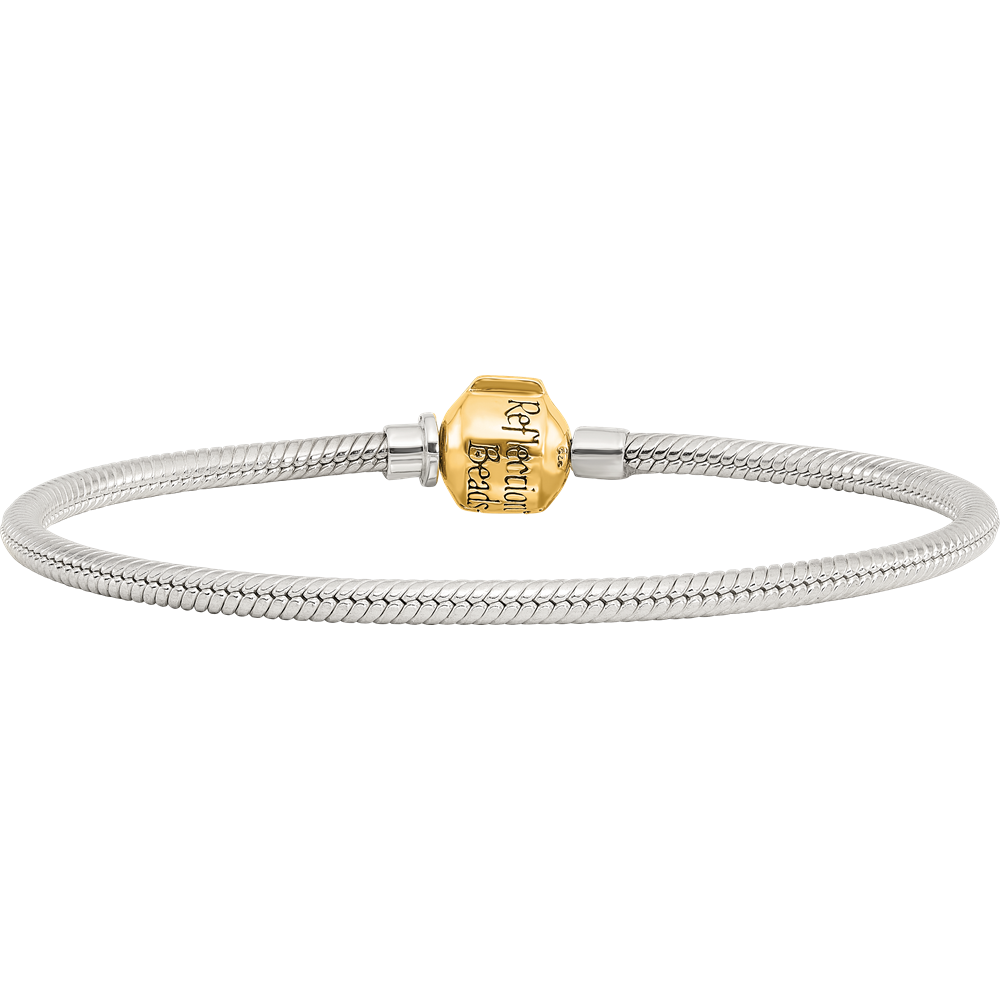 Ss & 14K Reflections Verschluss Perle Armband