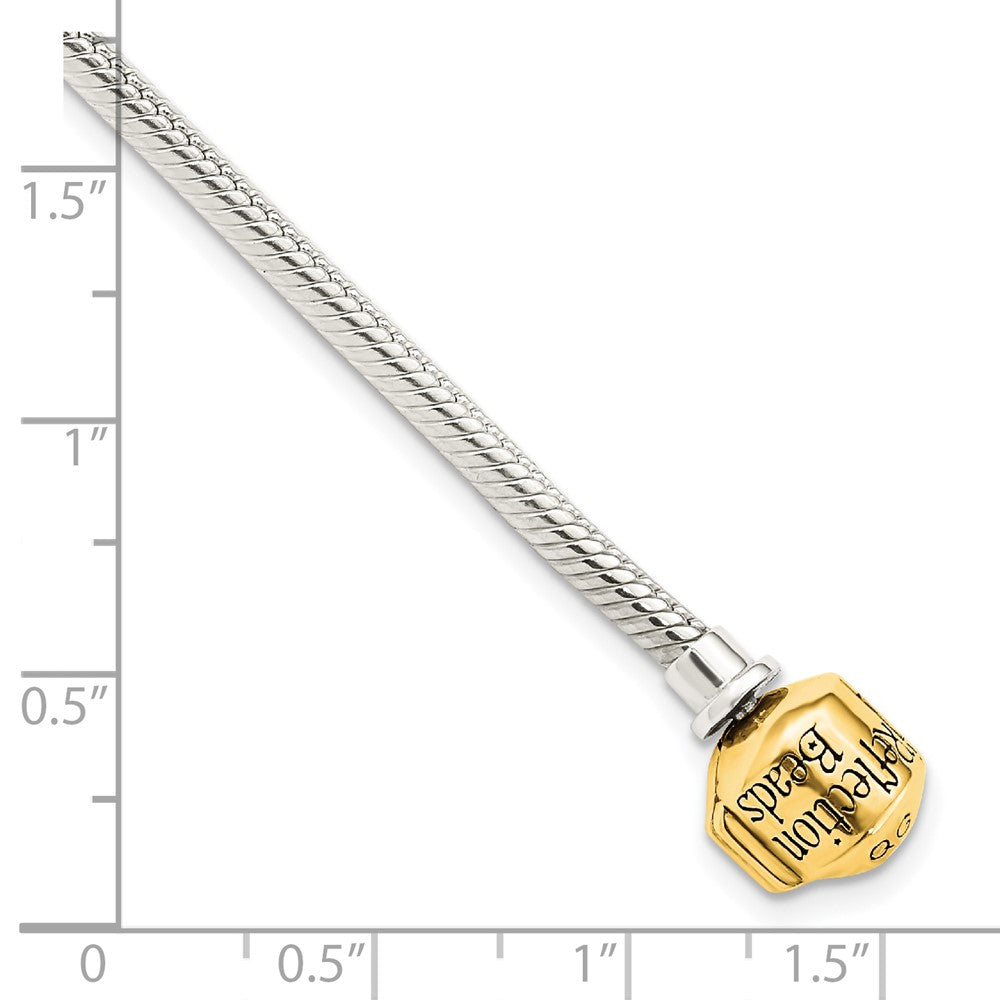 Ss & 14K Reflections Verschluss Perle Armband