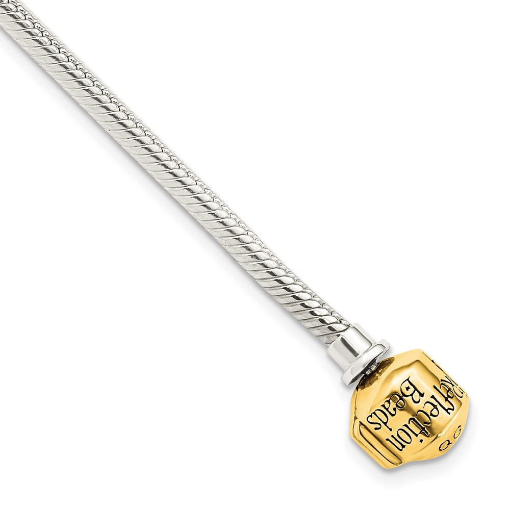 Ss & 14K Reflections Verschluss Perle Armband