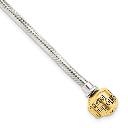 Ss & 14K Reflections Verschluss Perle Armband