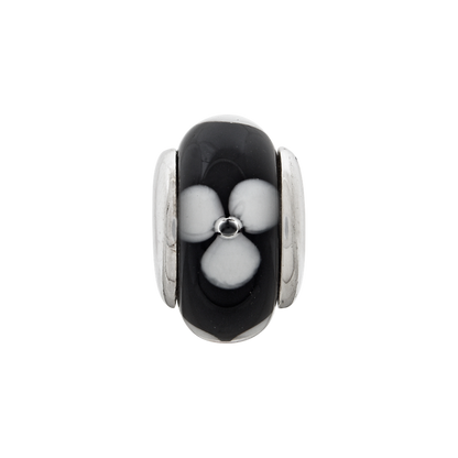 Sterlingsilber Reflections Kinder Schwarz Hand-blown Glas Perle
