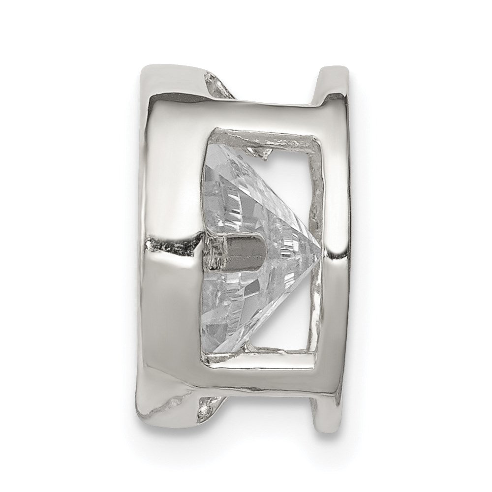 Sterlingsilber Rund Zirkonia Kette Anhänger