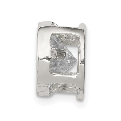 Sterlingsilber Rund Zirkonia Kette Anhänger