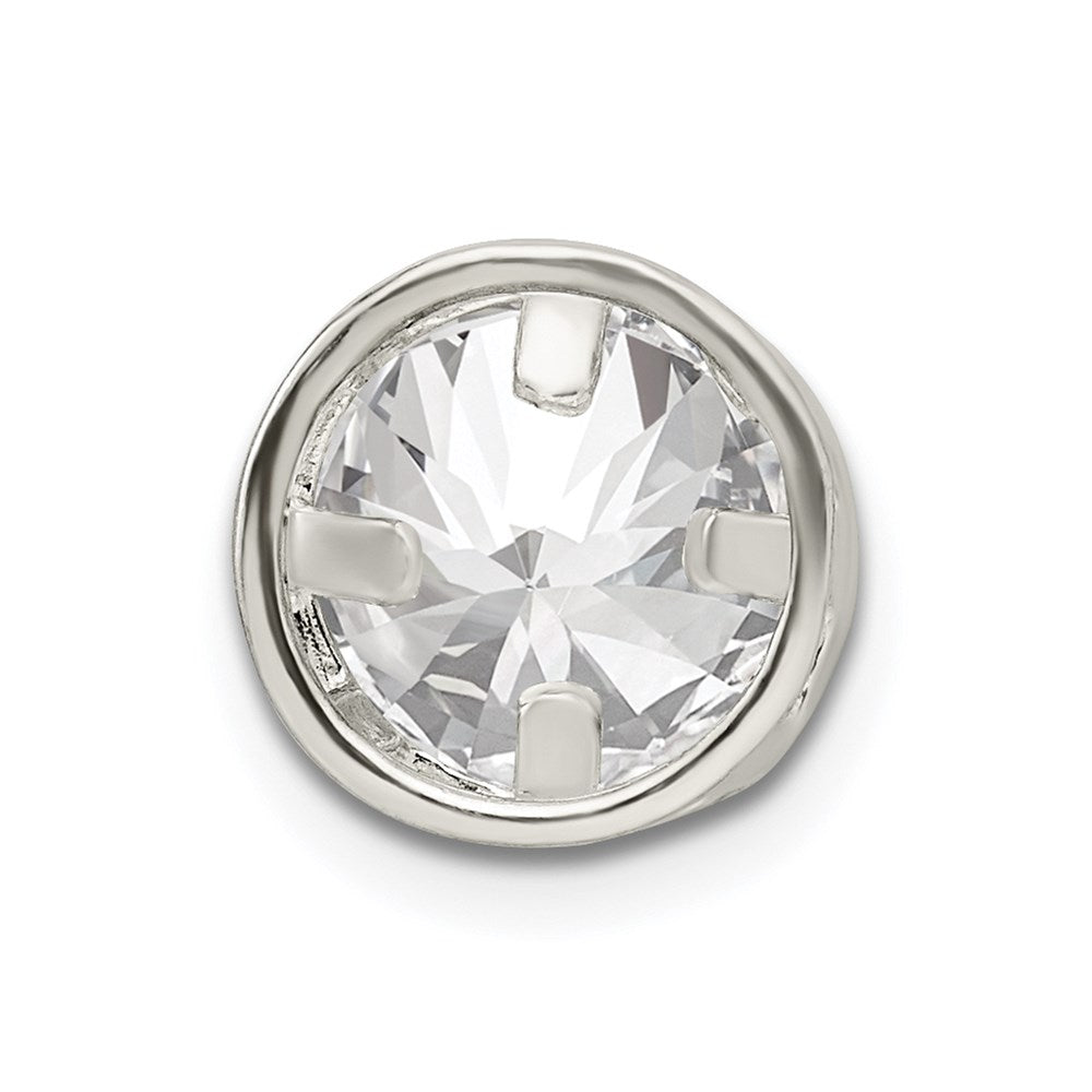 Sterlingsilber Rund Zirkonia Kette Anhänger