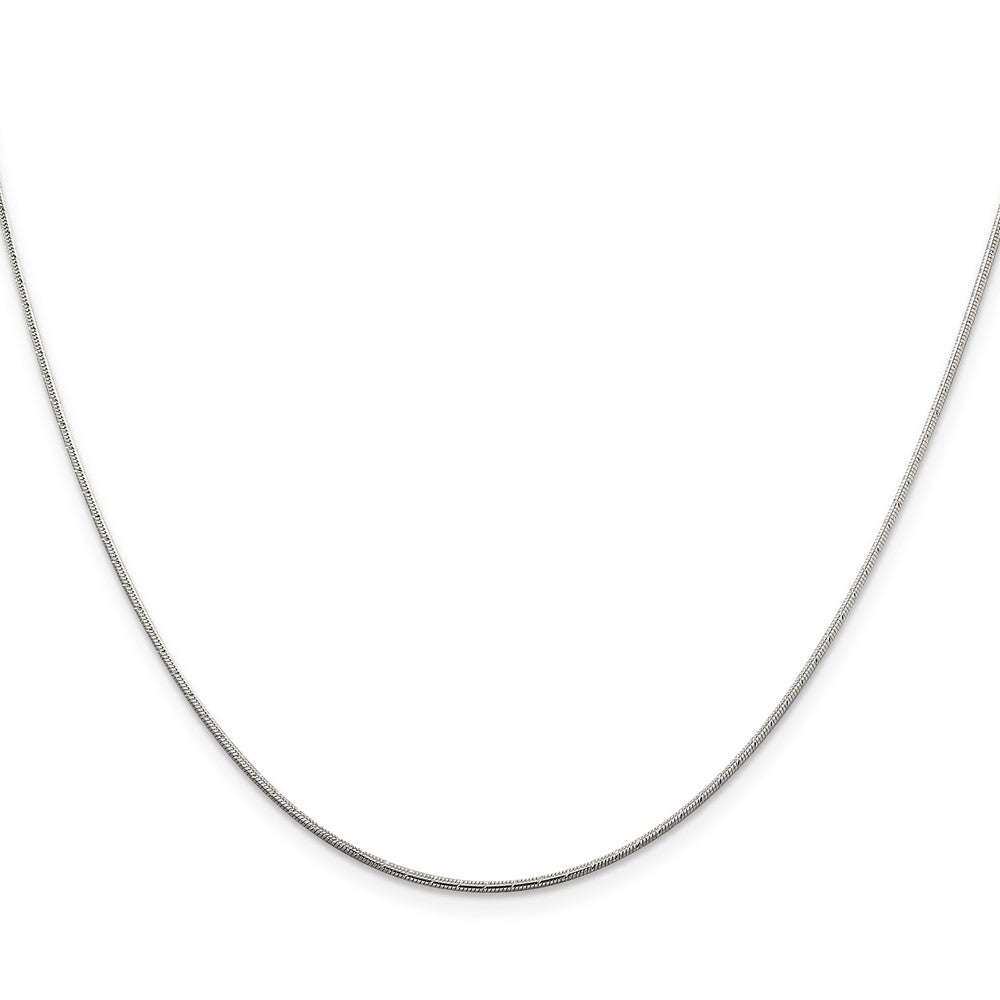 Sterlingsilber 1.2mm Gemustert Diamantiert Schlange Halskette