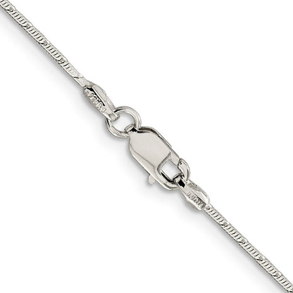 Sterlingsilber 1.2mm Gemustert Diamantiert Schlange Halskette
