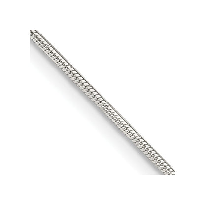 Sterlingsilber 1.2mm Gemustert Diamantiert Schlange Halskette