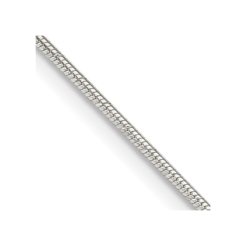 Sterlingsilber 1.2mm Gemustert Diamantiert Schlange Halskette