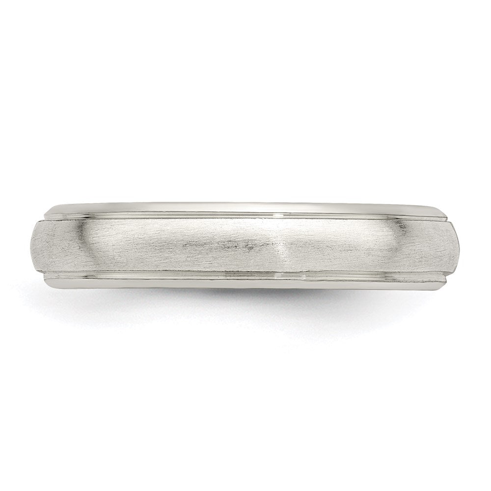 Sterlingsilber 4mm Satiniert Finish Ring