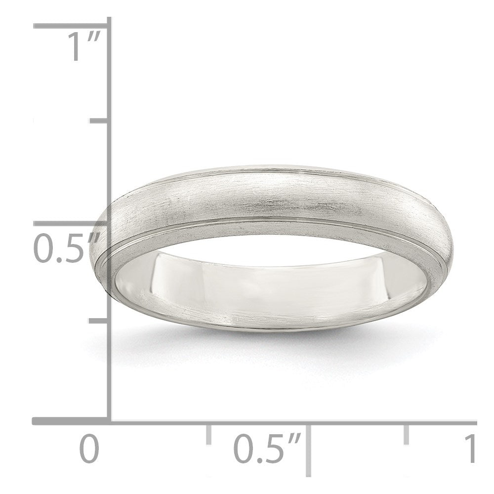 Sterlingsilber 4mm Satiniert Finish Ring