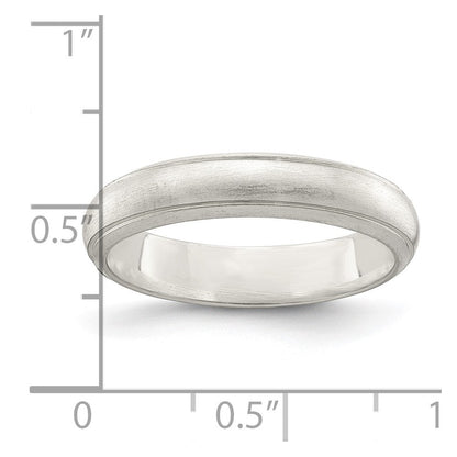 Sterlingsilber 4mm Satiniert Finish Ring