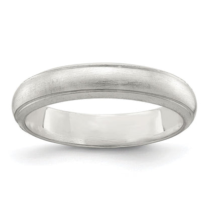 Sterlingsilber 4mm Satiniert Finish Ring
