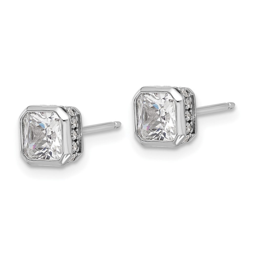 Sterlingsilber Rhodiniert Zirkonia 34 Stein Ohrstecker