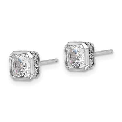 Sterlingsilber Rhodiniert Zirkonia 34 Stein Ohrstecker