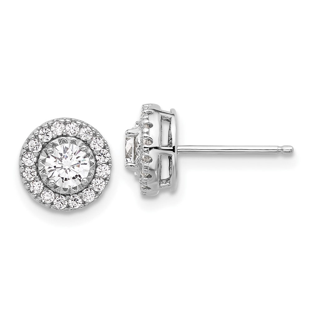 Sterlingsilber Rhodiniert Zirkonia 34 Stein Ohrstecker