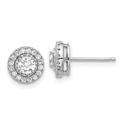 Sterlingsilber Rhodiniert Zirkonia 34 Stein Ohrstecker