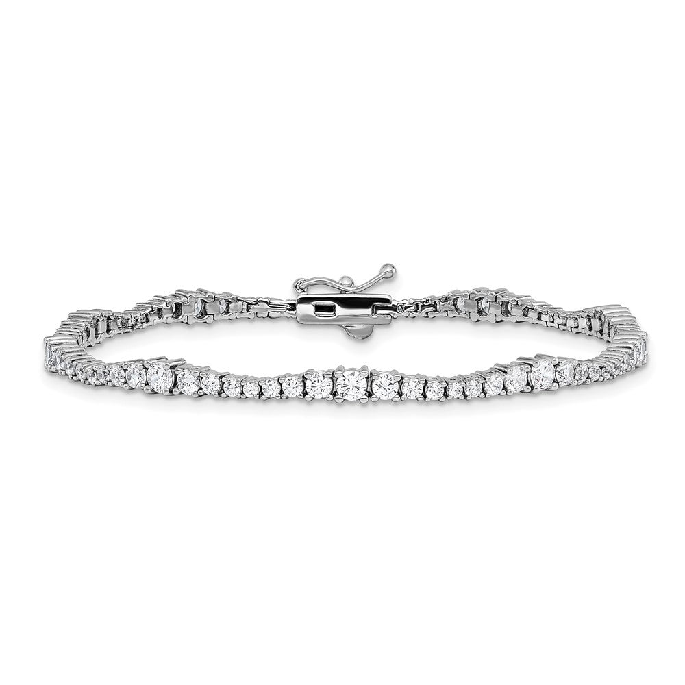 Sterlingsilber Rhodiniert Zirkonia 7 Zoll Armband