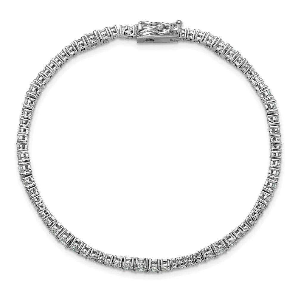 Sterlingsilber Rhodiniert Zirkonia 7 Zoll Armband