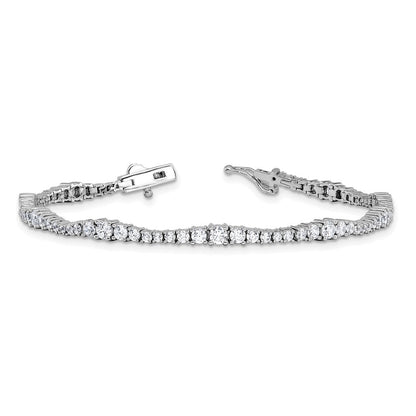 Sterlingsilber Rhodiniert Zirkonia 7 Zoll Armband