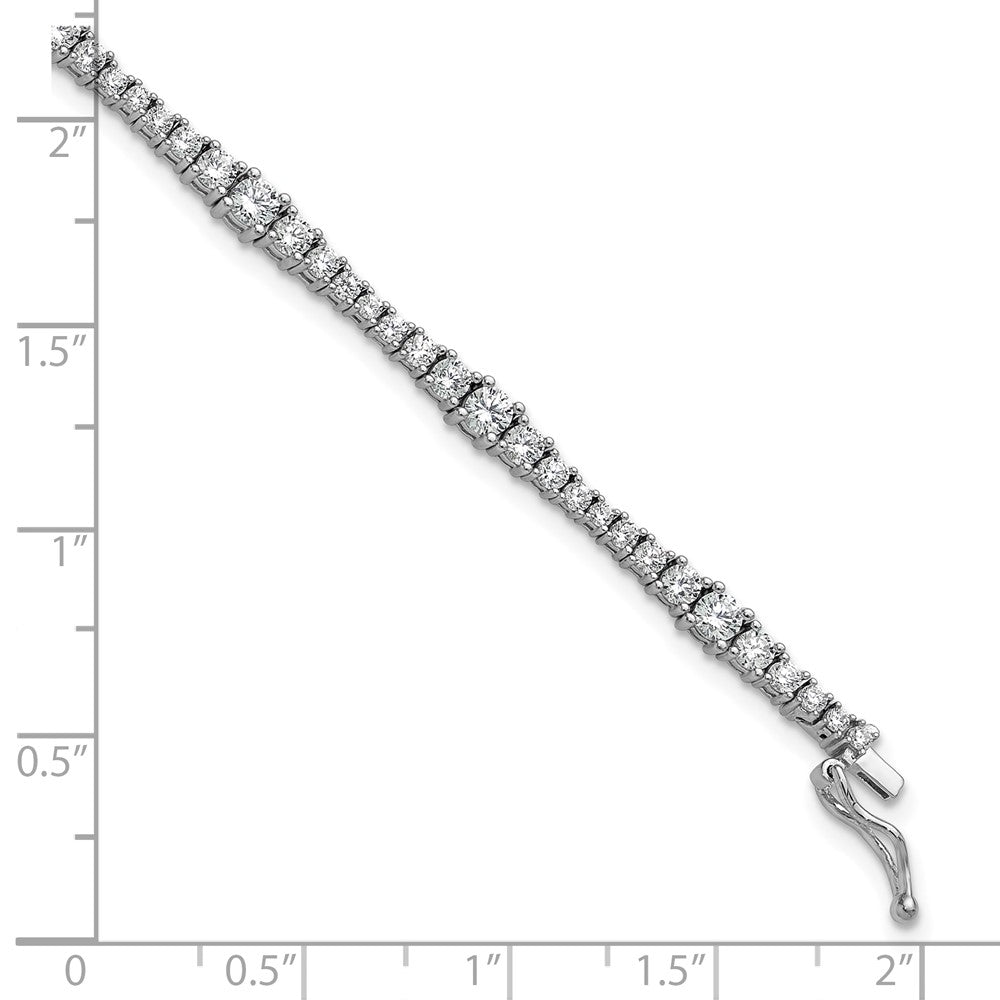 Sterlingsilber Rhodiniert Zirkonia 7 Zoll Armband