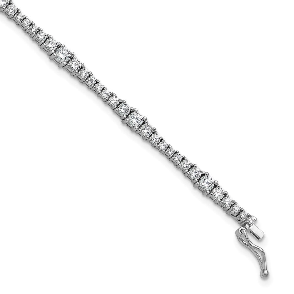 Sterlingsilber Rhodiniert Zirkonia 7 Zoll Armband