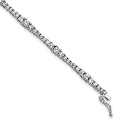 Sterlingsilber Rhodiniert Zirkonia 7 Zoll Armband