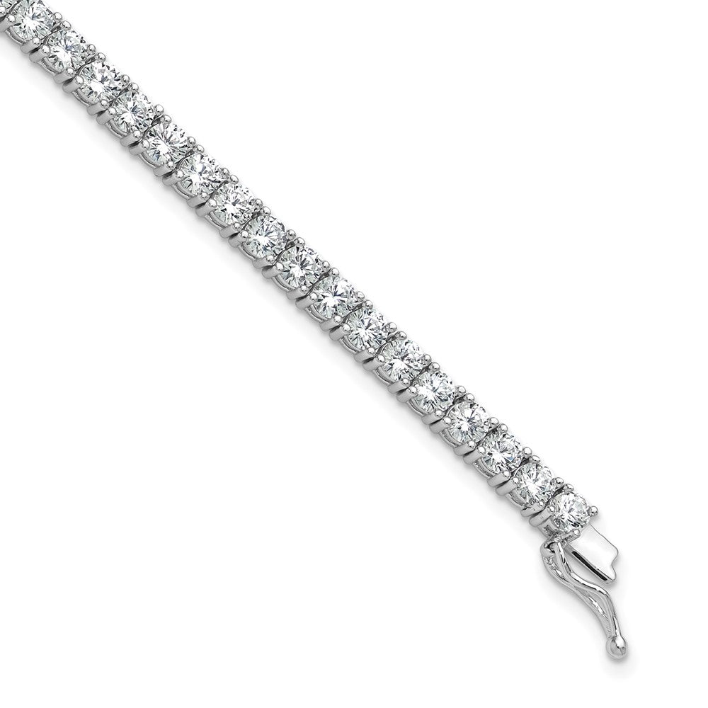 Sterlingsilber Rhodiniert 3.5mm Zirkonia 7 Zoll Armband