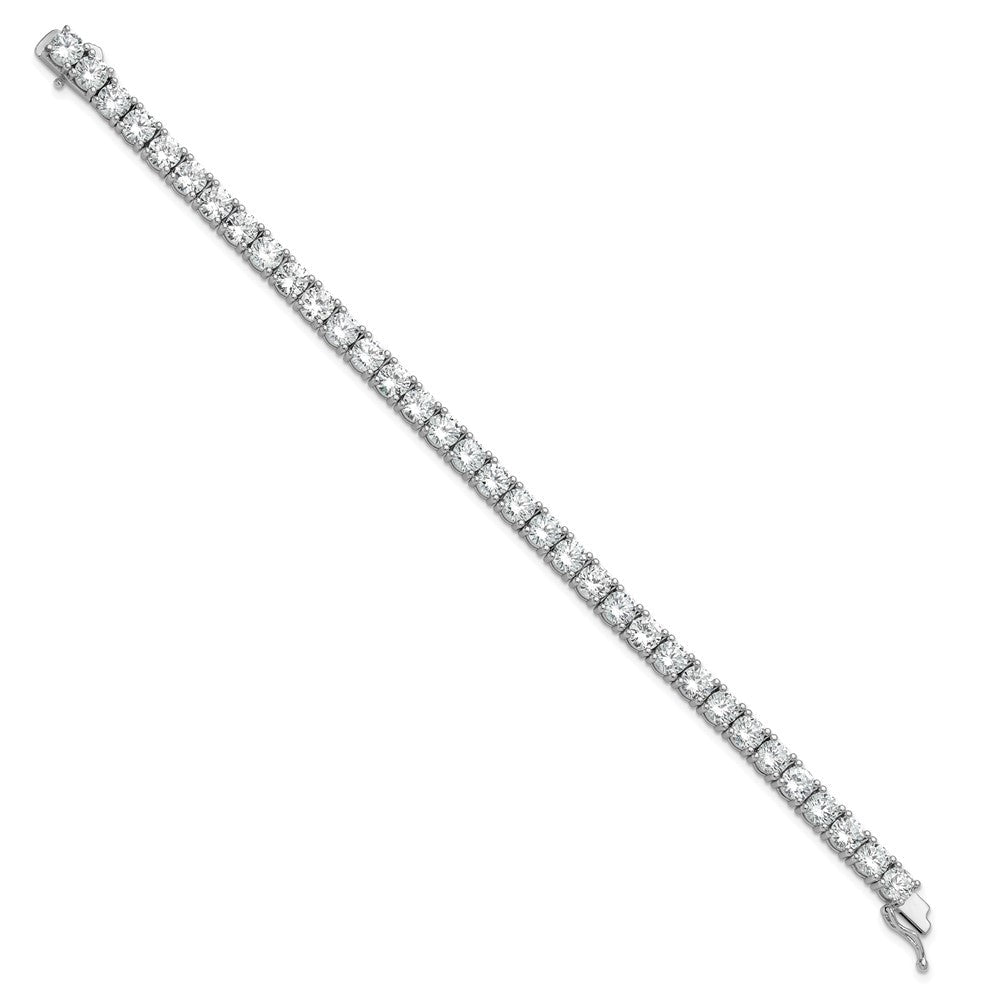 Sterlingsilber Rhodiniert 5mm Zirkonia 7 Zoll Armband
