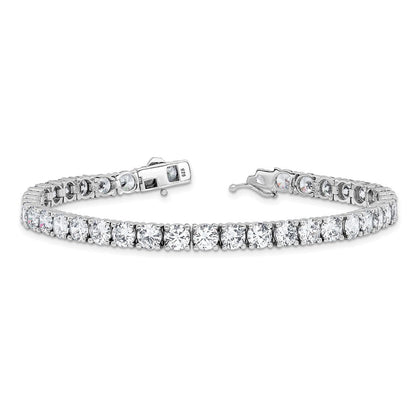 Sterlingsilber Rhodiniert 5mm Zirkonia 7 Zoll Armband
