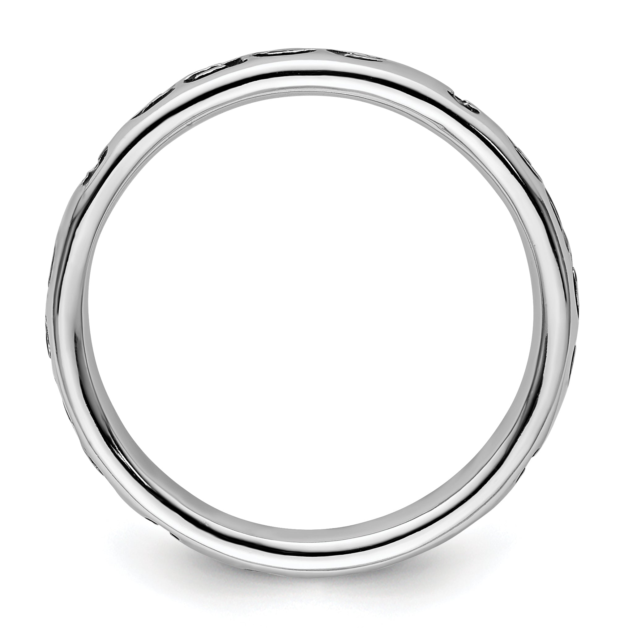 Sterlingsilber Stapelbar Expressions Poliert Emailliert Frieden Ring