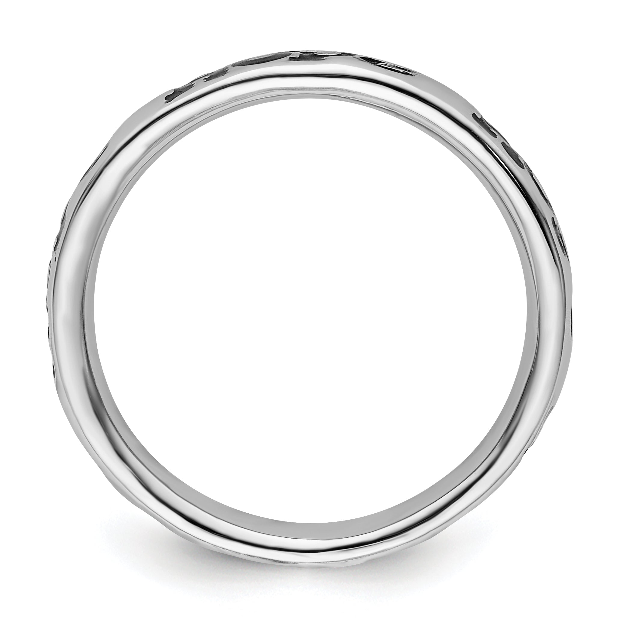 Sterlingsilber Stapelbar Expressions Poliert Emailliert Hoffnung Ring