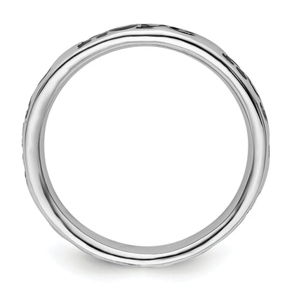 Sterlingsilber Stapelbar Expressions Poliert Emailliert Hoffnung Ring