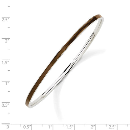 Sterlingsilber Stapelbar Expressions Braun Schieber auf Emaille Armreif