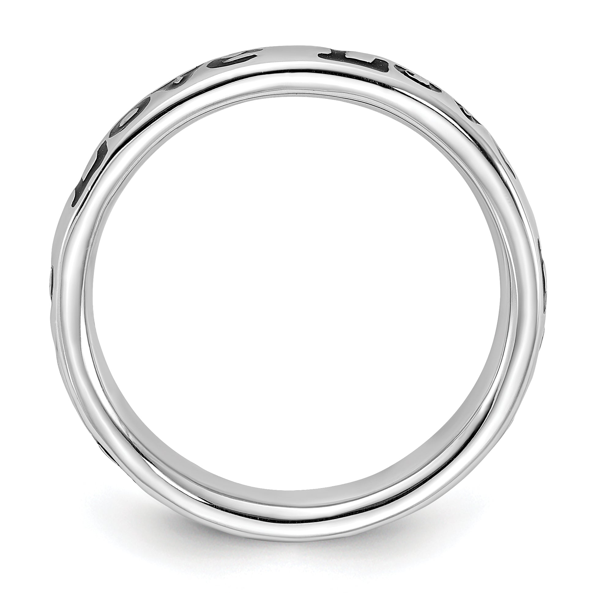 Sterlingsilber Stapelbar Expressions Poliert Emailliert Liebe Ring