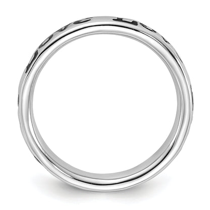 Sterlingsilber Stapelbar Expressions Poliert Emailliert Liebe Ring