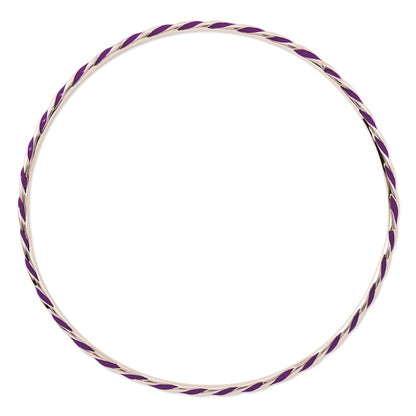 Sterlingsilber Stapelbar Expressions Gedreht Lila Emaille Armreif