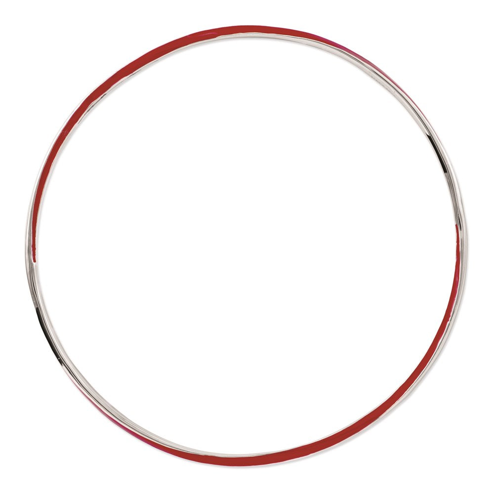 Sterlingsilber Stapelbar Expressions Gedreht Rot Emaille Armreif