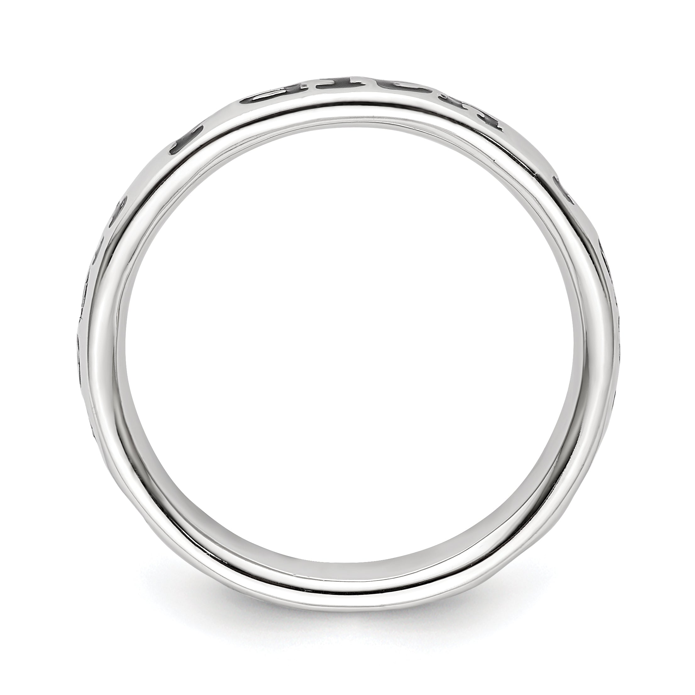 Sterlingsilber Stapelbar Expressions Poliert Emailliert Glaube Ring