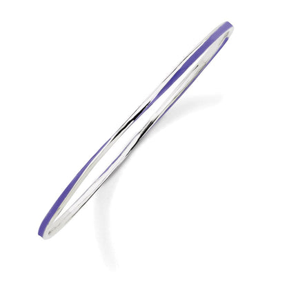 Sterlingsilber Stapelbar Expressions Gedreht Lila Emaille Armreif