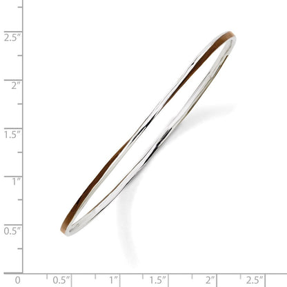 Sterlingsilber Stapelbar Expressions Gedreht Braun Emaille Armreif