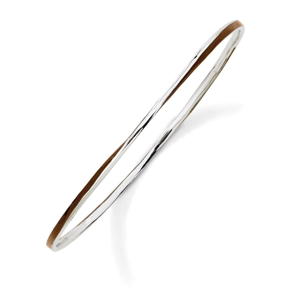 Sterlingsilber Stapelbar Expressions Gedreht Braun Emaille Armreif