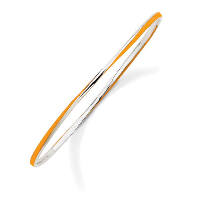 Sterlingsilber Stapelbar Expressions Gedreht Orange Emaille Armreif
