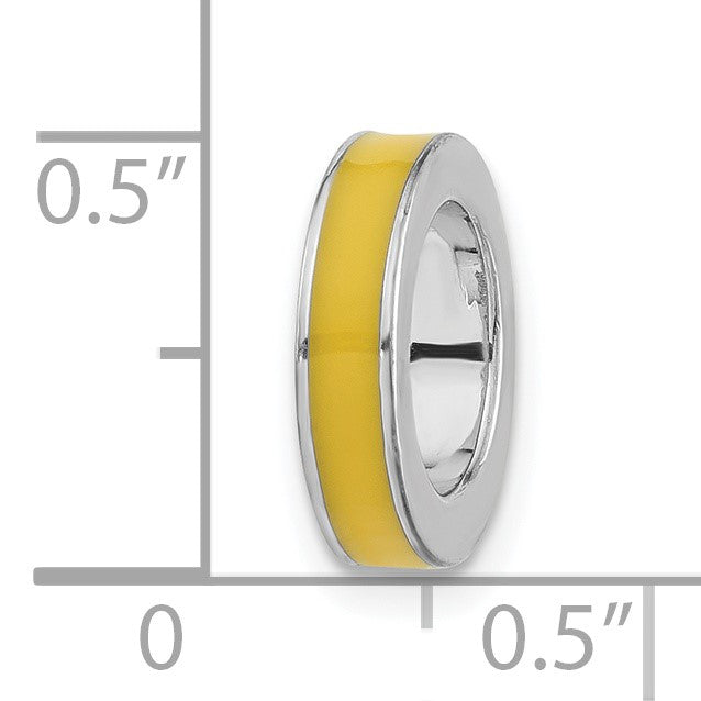Sterlingsilber Stapelbar Expressions Gelb Emaille Perle Anhänger