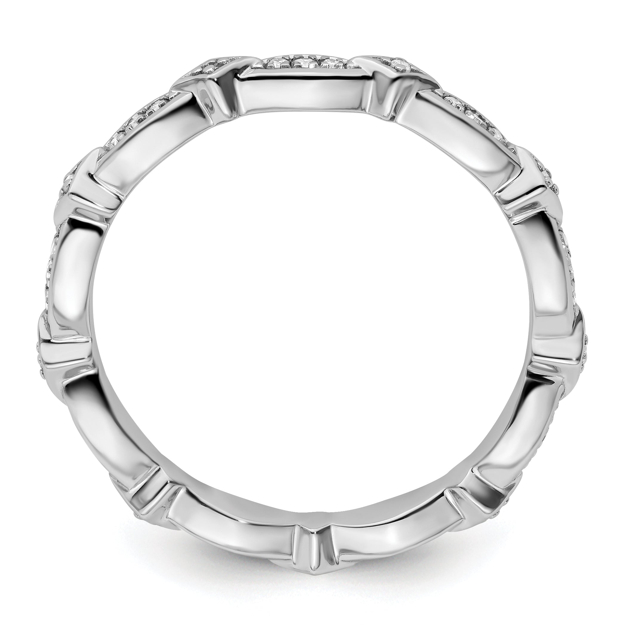 Sterlingsilber Stapelbar Expressions Diamant Ring