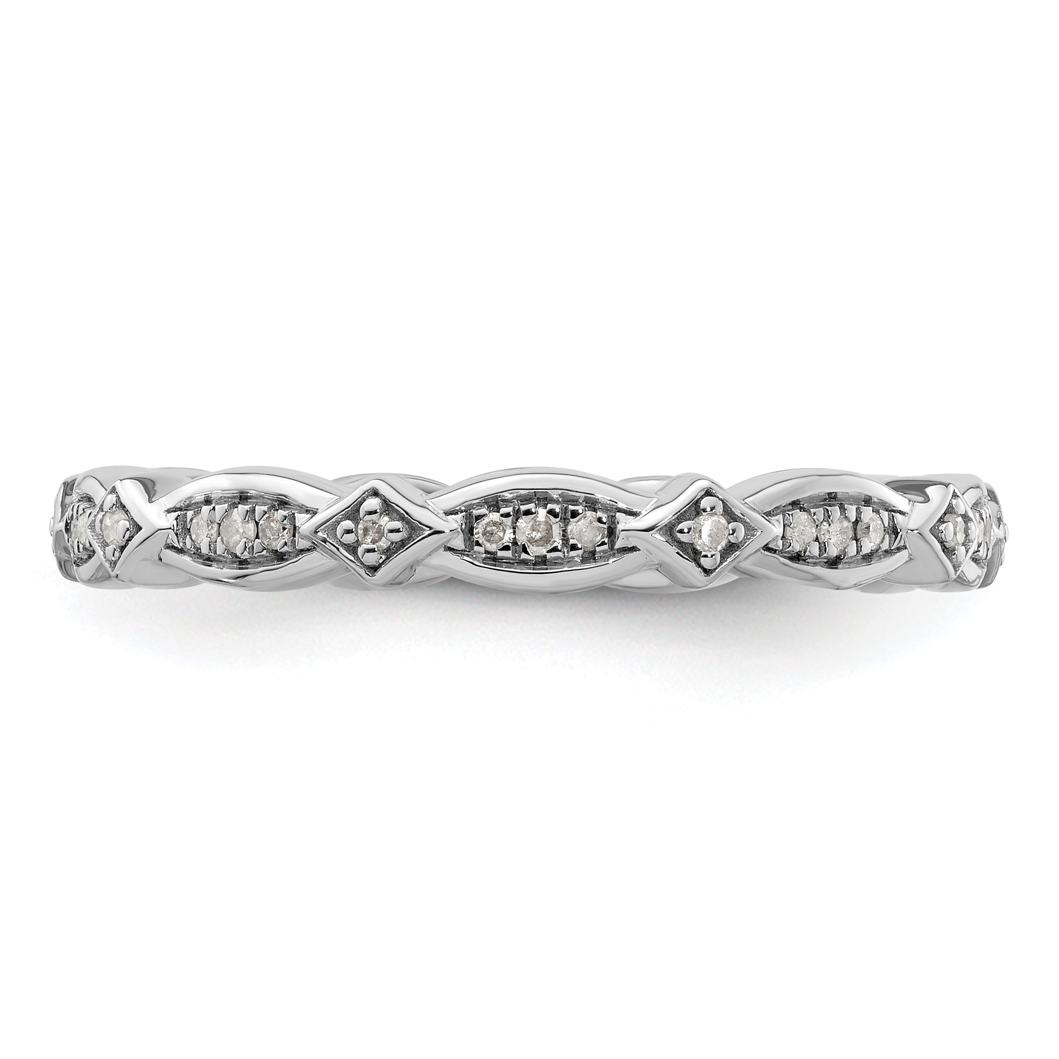 Sterlingsilber Stapelbar Expressions Diamant Ring