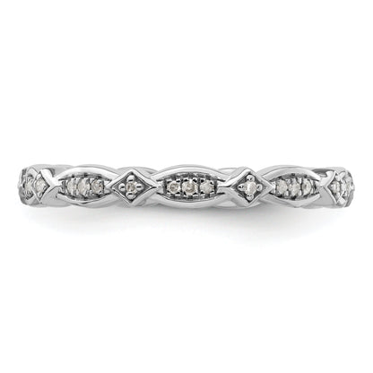 Sterlingsilber Stapelbar Expressions Diamant Ring