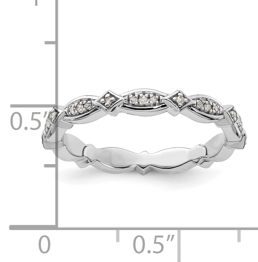 Sterlingsilber Stapelbar Expressions Diamant Ring