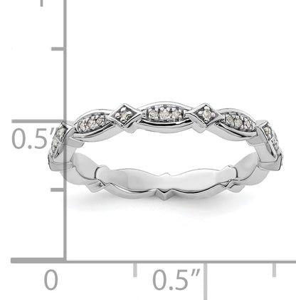 Sterlingsilber Stapelbar Expressions Diamant Ring