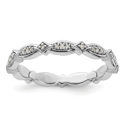Sterlingsilber Stapelbar Expressions Diamant Ring