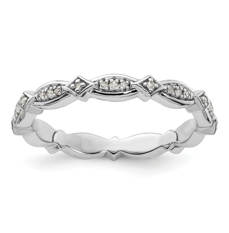 Sterlingsilber Stapelbar Expressions Diamant Ring